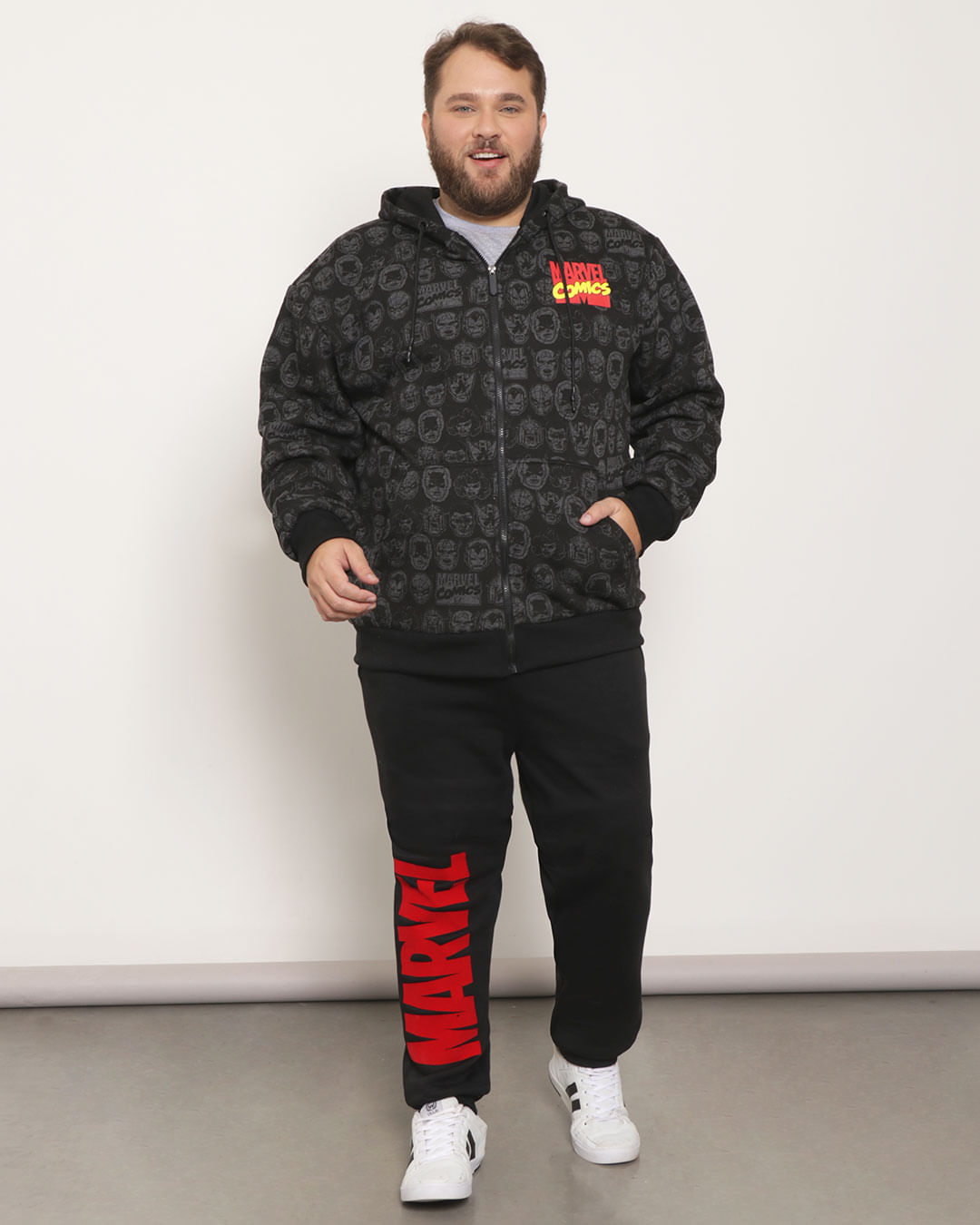 Conjunto Moletom Masculino Casaco De Moletom Plus Size AGASALHO