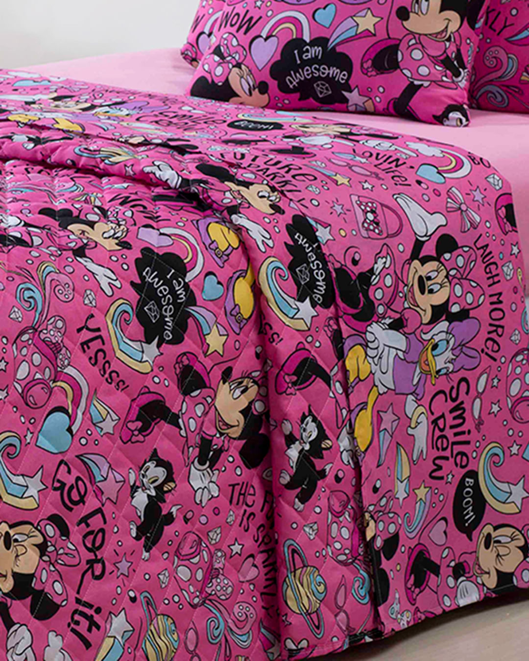 Colcha-Soft-Solt-Minnie-Bff---Rosa-Medio