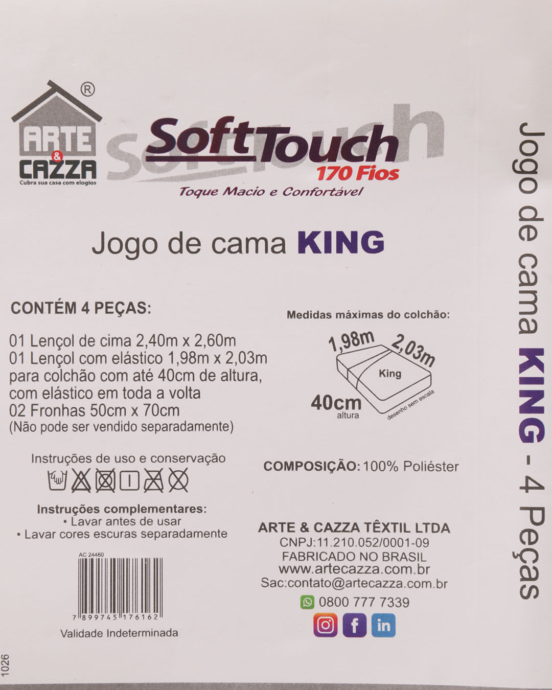 Jogo-Microfibra-King-4pcs---Rosa-Floral