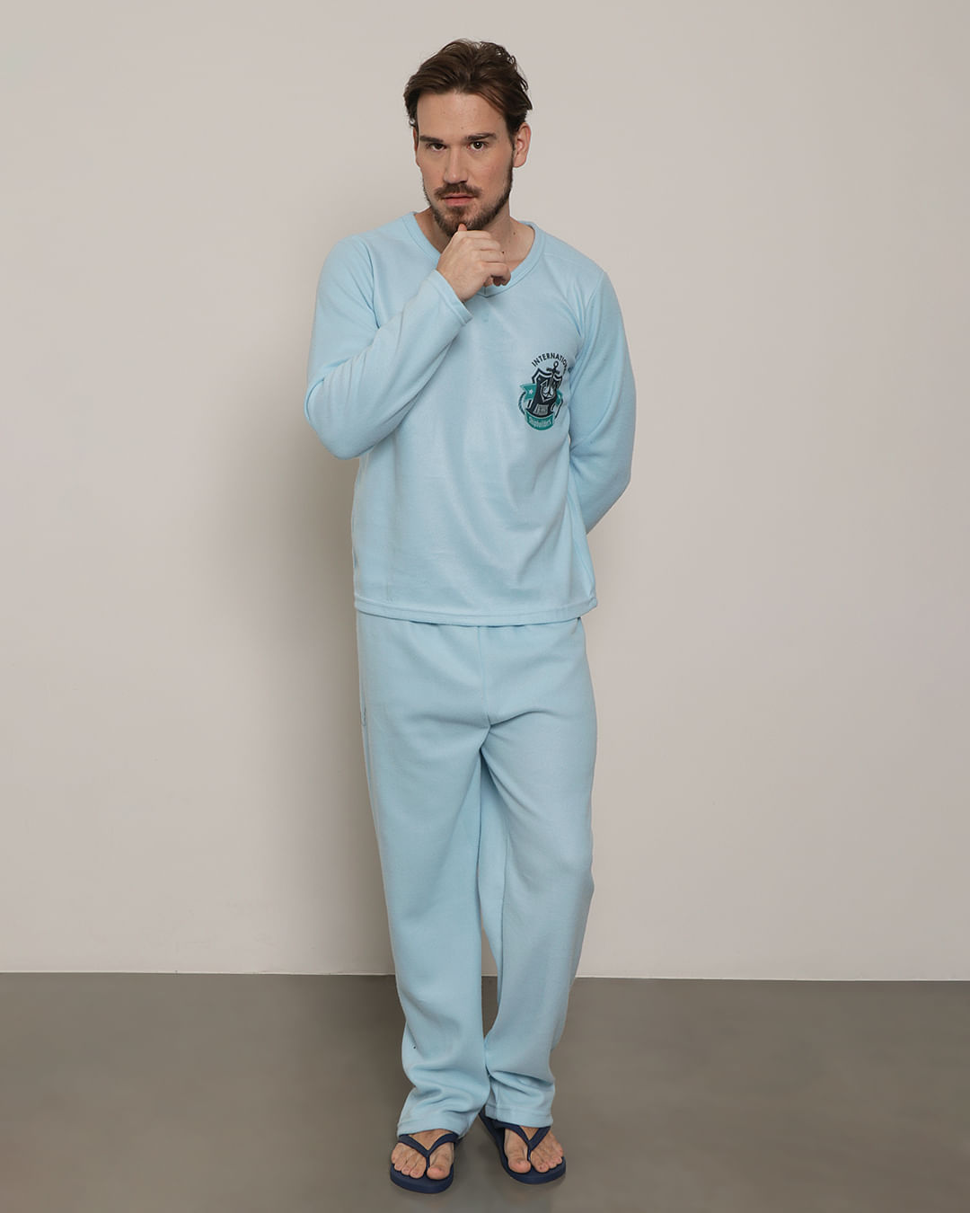 Pijama-Soft-Gola-V-Ref-404-1---Azul-Geometrico