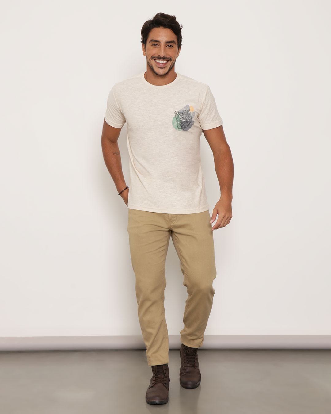 Camiseta-10210010-Dixie-Kaki-Rosa---Bege-Medio