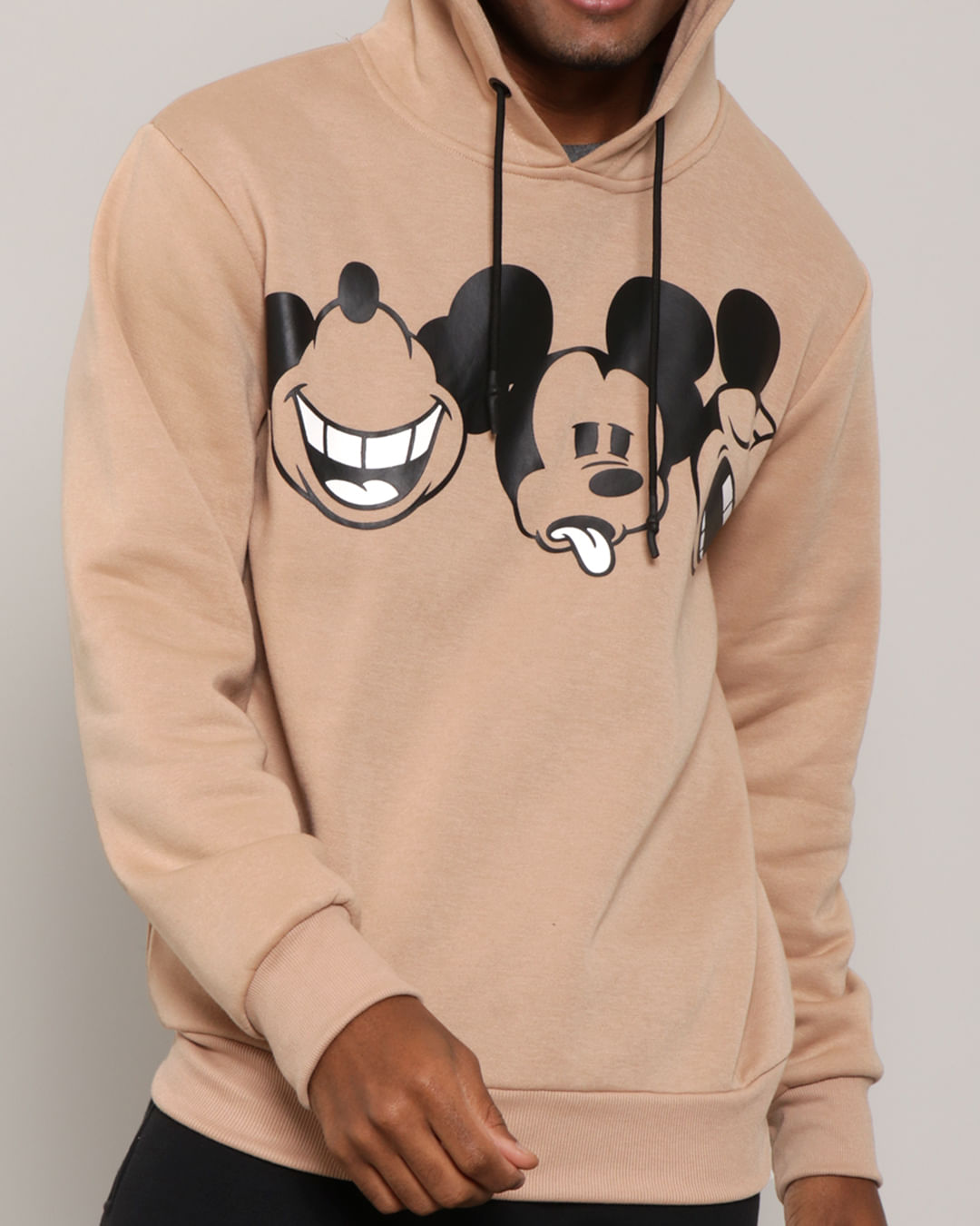 Moletom-Hoo13-Mickey-Fech-Capuz---Marrom-Claro