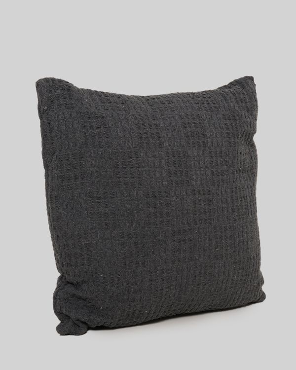 Almofada Escócia 40cm x 40cm Entrelaçada Cinza Escuro UN