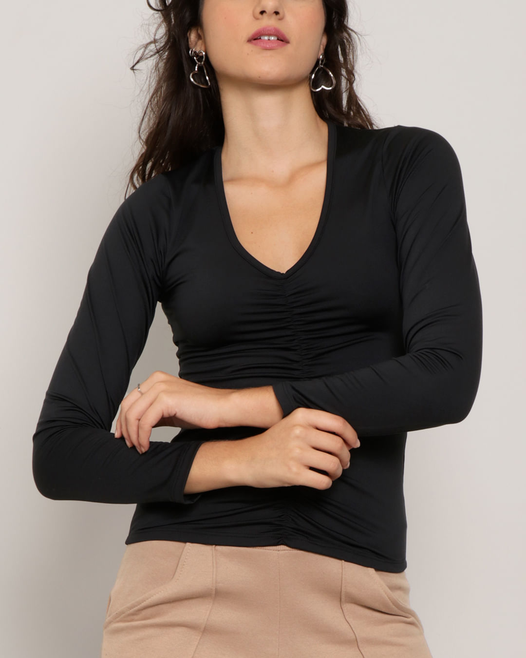 Blusa-Ml-Drapeado-Fte-6542201t---Preto