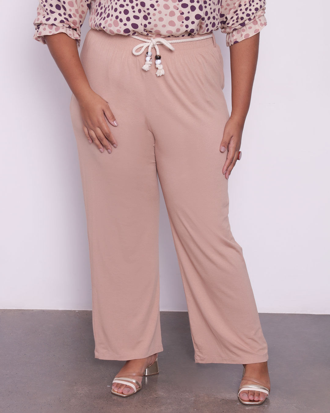 Calca-Pl230112-Pantalona-Lisa-Cordao-Cos---Bege-Medio