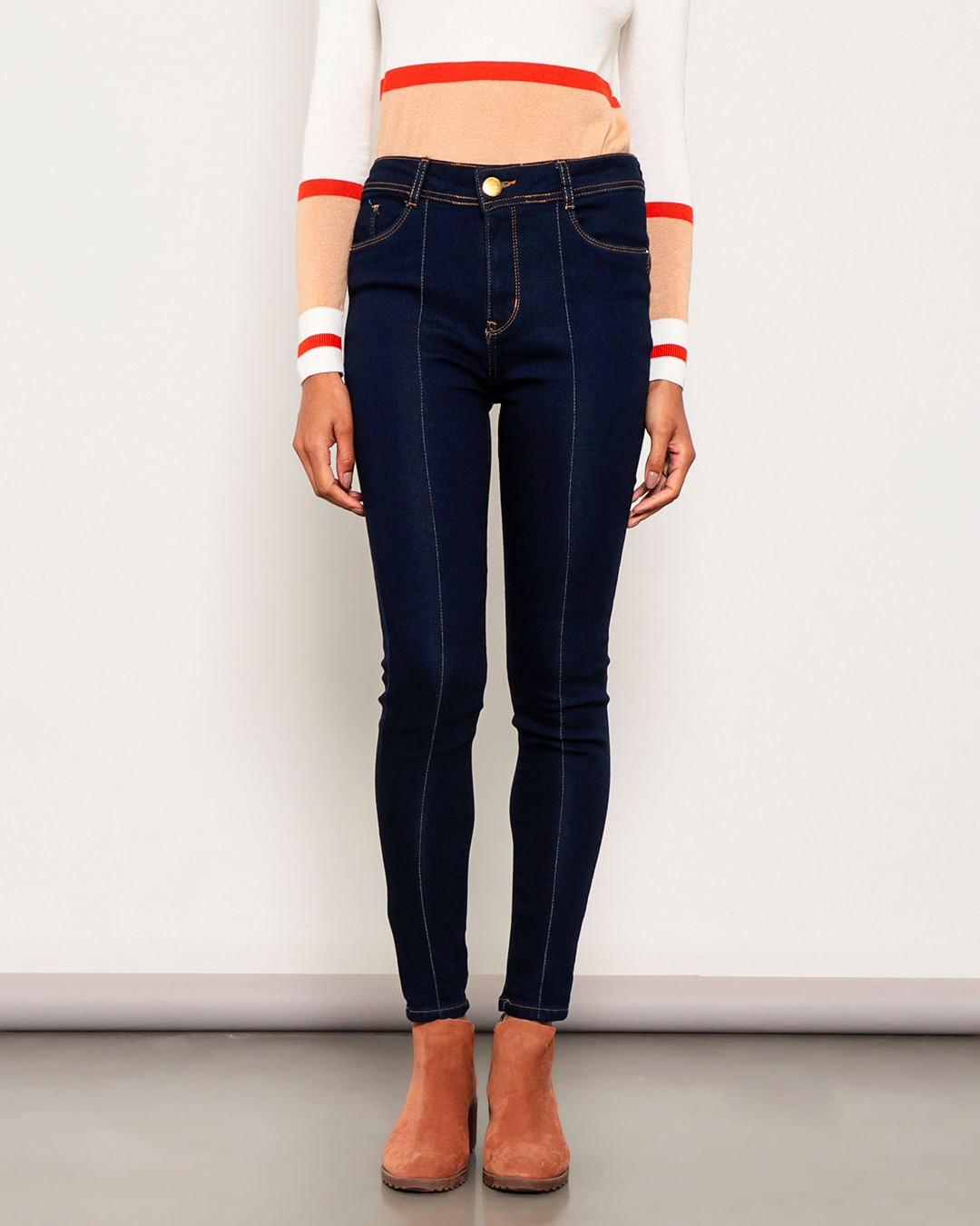 Calca-Jeans-Cig-C-Nervura-Fem-Ad---Blue-Jeans-Escuro