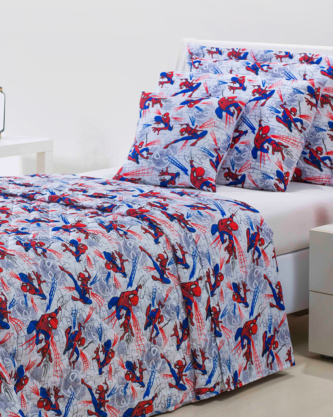 Colcha-Soft-Solt-Spider-Man-Climber---Cinza-Claro