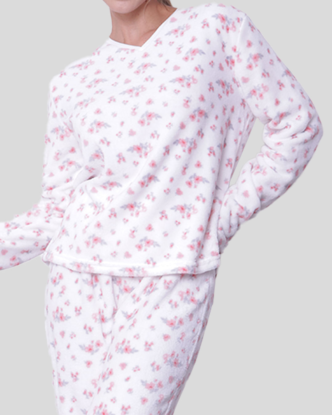 Pijama-Soft-Lonfo-Decv-Floral---Off-White-Floral