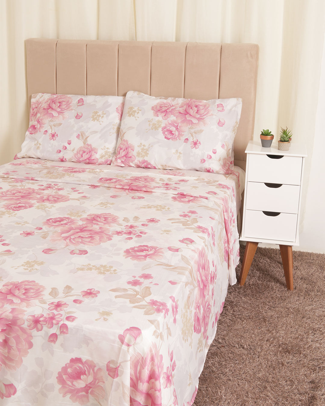 Jogo-De-Cama-Queen-Freesia-Rosa---4-Pc---Branco-Floral
