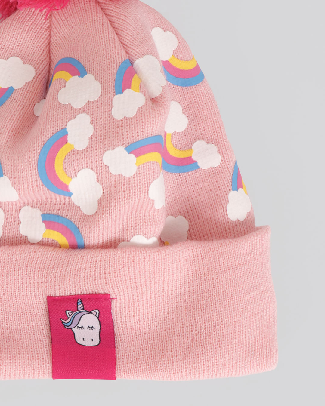 Gorro-Actor30-Arco-Iris-Pompom-Inf---Rosa-Medio