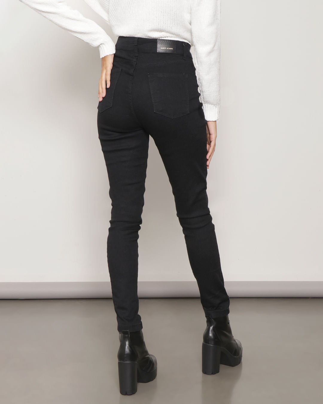 Calca-501089-Jns-Black-C-Brilhos-Fem-Ad---Black-Jeans-Escuro