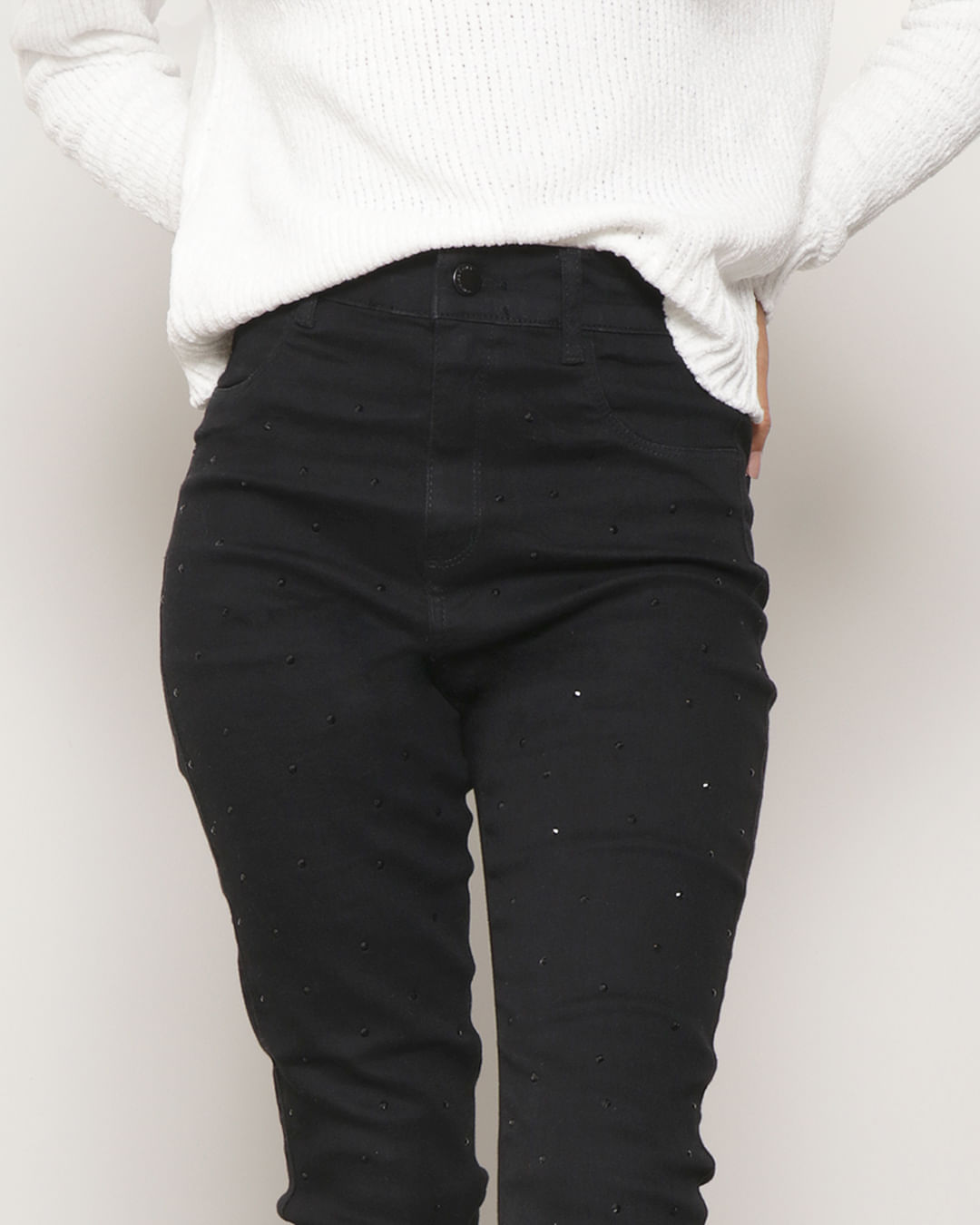 Calca-501089-Jns-Black-C-Brilhos-Fem-Ad---Black-Jeans-Escuro