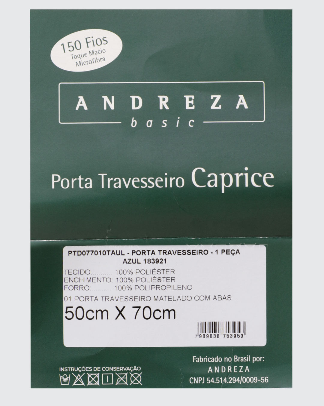 Porta-Travesseiro-Microfibra-Azul---Azul-Outros