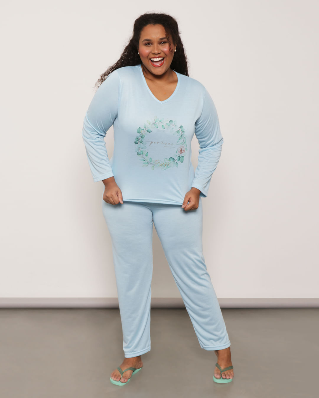 Cp-Pijama-Longo-Tg-Liso-Csilk-Decv7013---Azul-Claro