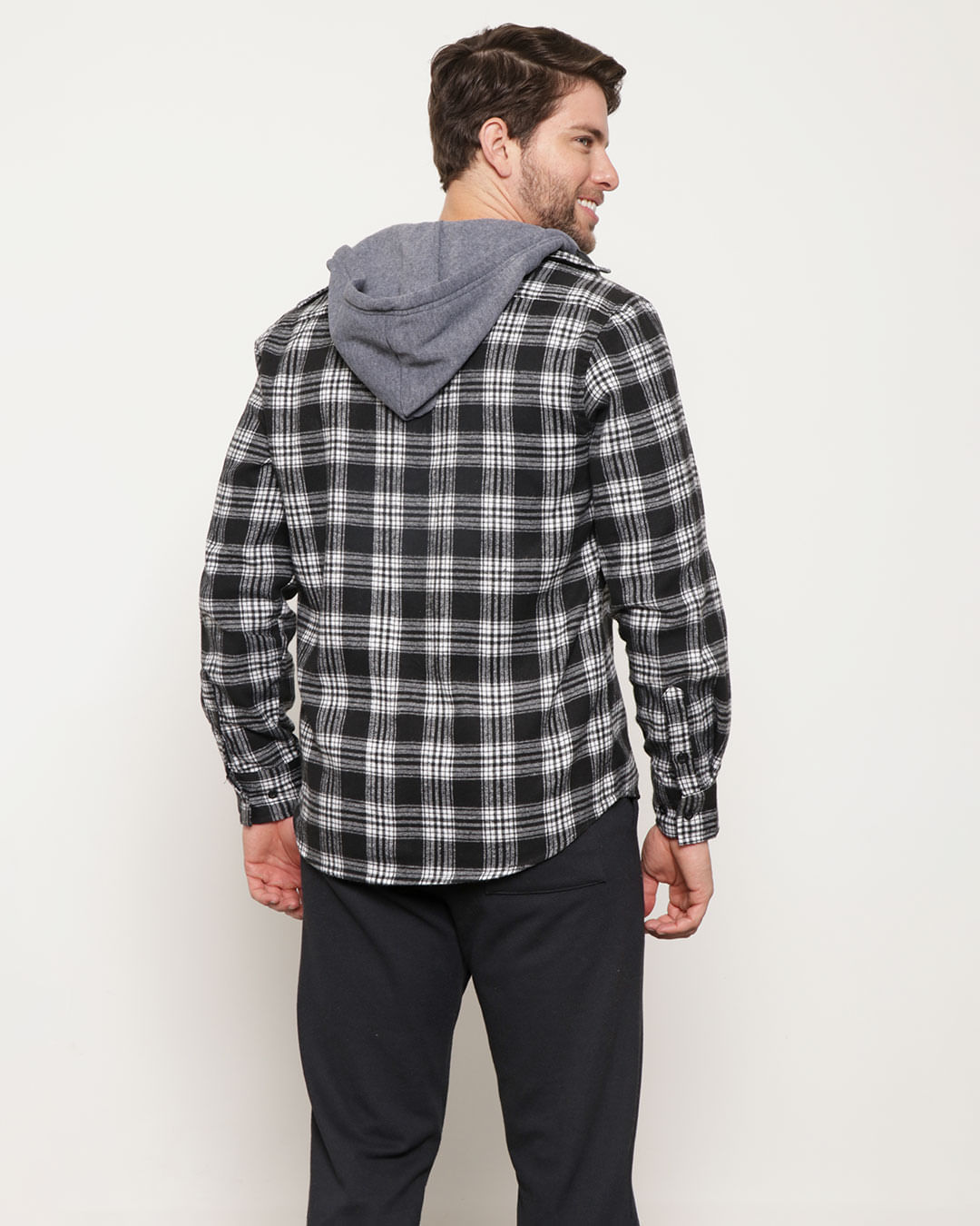 Camisa-Flanela-Xadrez-Capuz-Jwp02---Cinza-Escuro