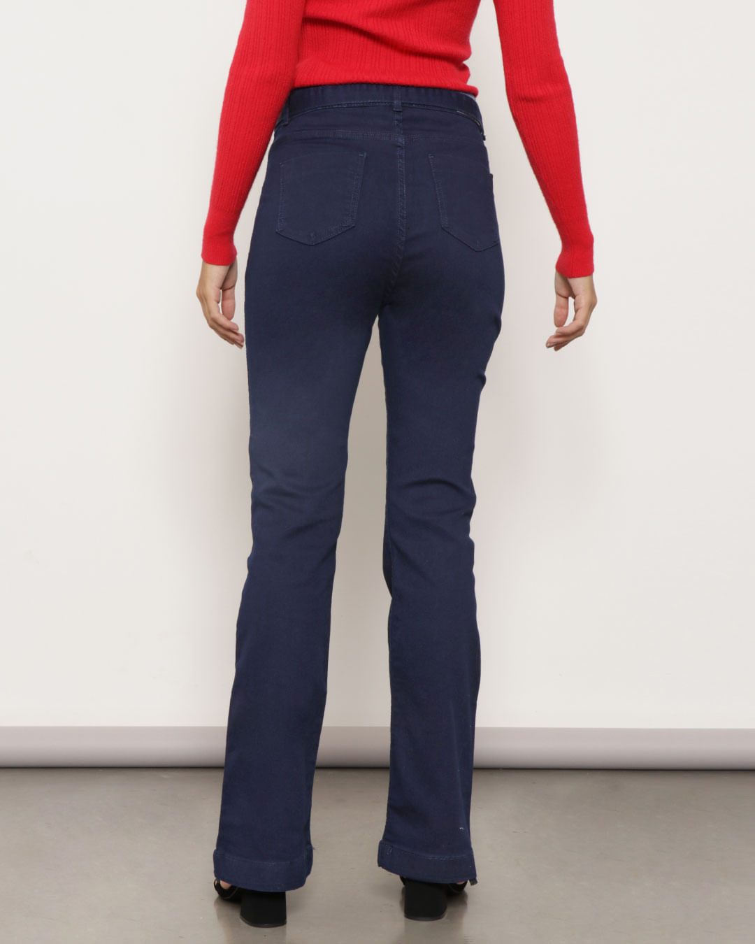 Calca-930101-Jns-Flare-Esc-C-Cint-Fem-Ad---Blue-Jeans-Escuro