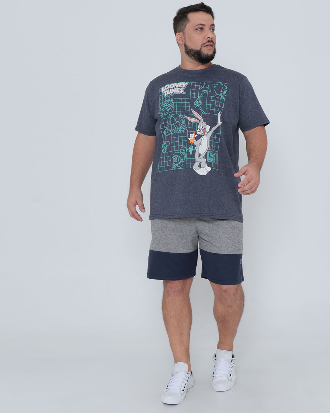 Camiseta-0018979-Looney-Tunes-Plus---Cinza-Escuro
