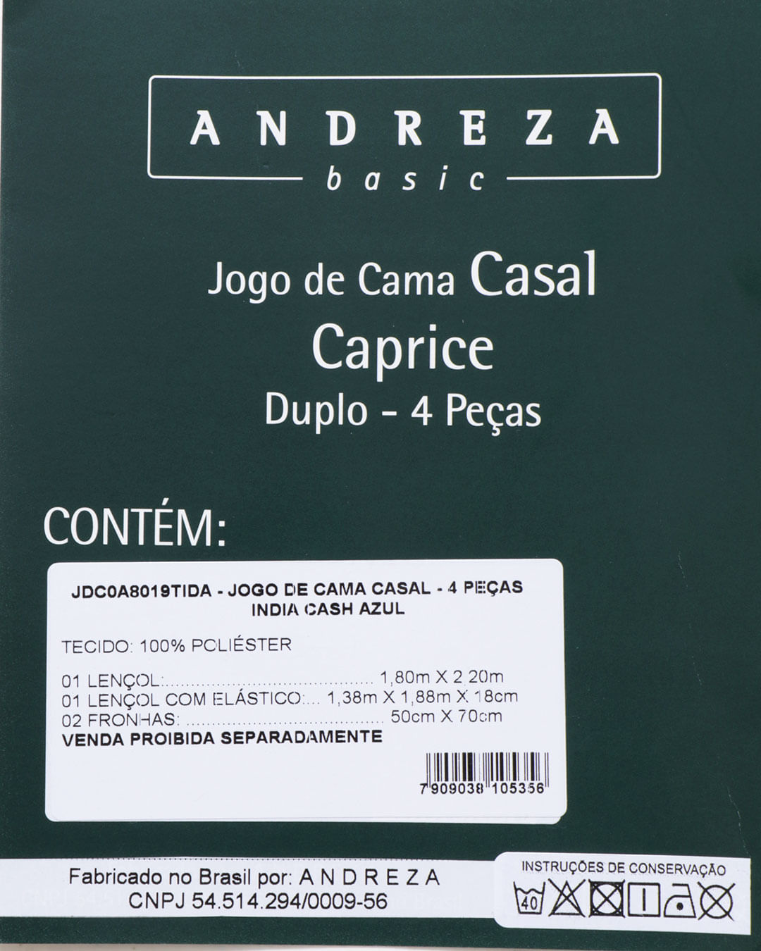 Jogo-De-Cama-Casal-India-Cash-Azul---4-P---Azul-Outros
