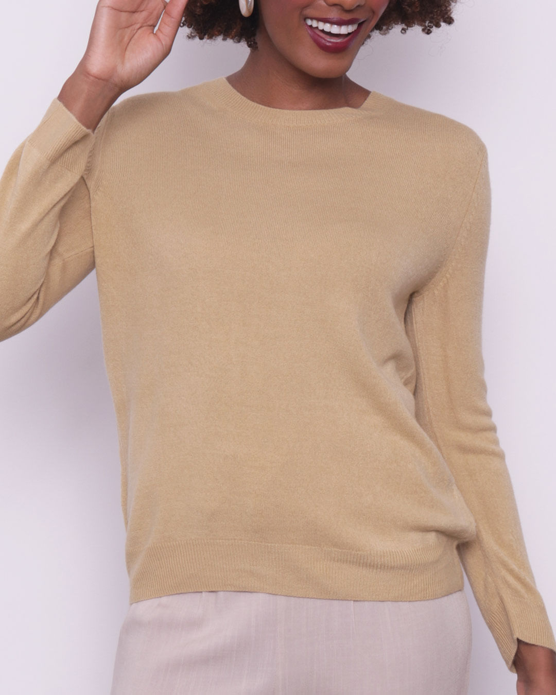 Blusa-Mp0281-Tricot-Gola-Redonda---Bege-Medio