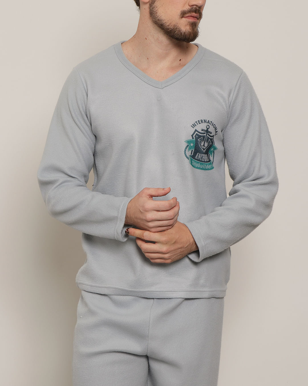 Pijama-Soft-Gola-V-Ref-404-1---Cinza-Geometrico
