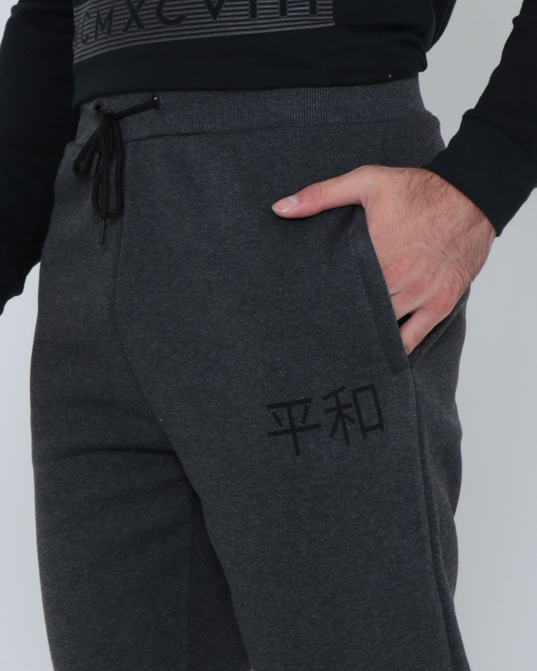 Calca-Fjp03-Jogger-Estampada---Cinza-Escuro