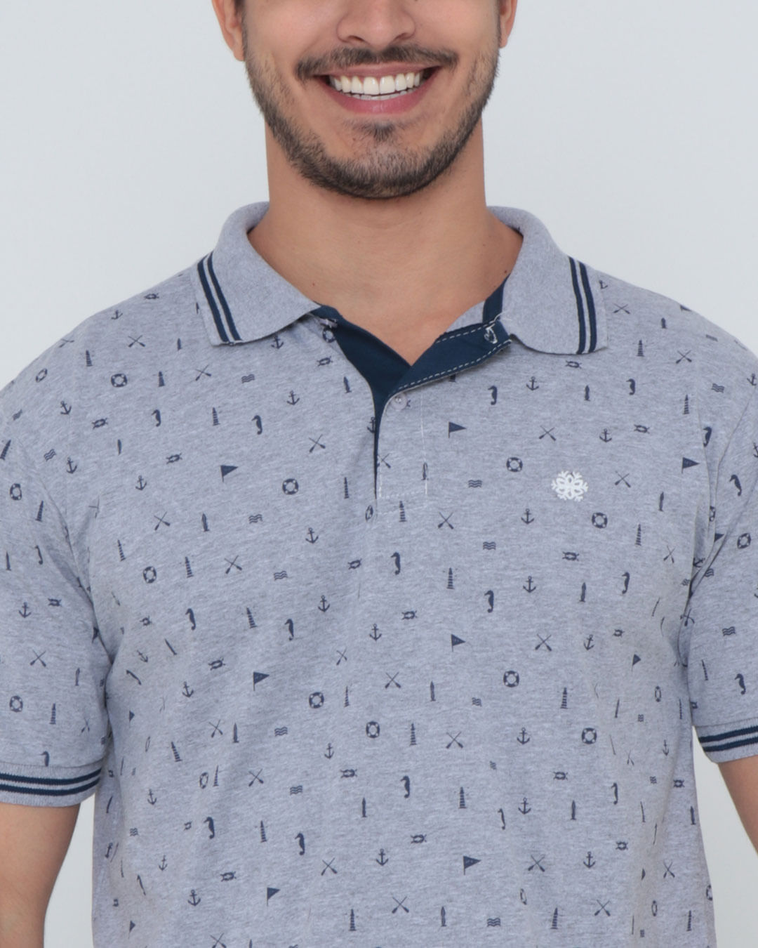 Polo-Ib10128-Listrprint-Cinza-Pgg---Cinza-Medio