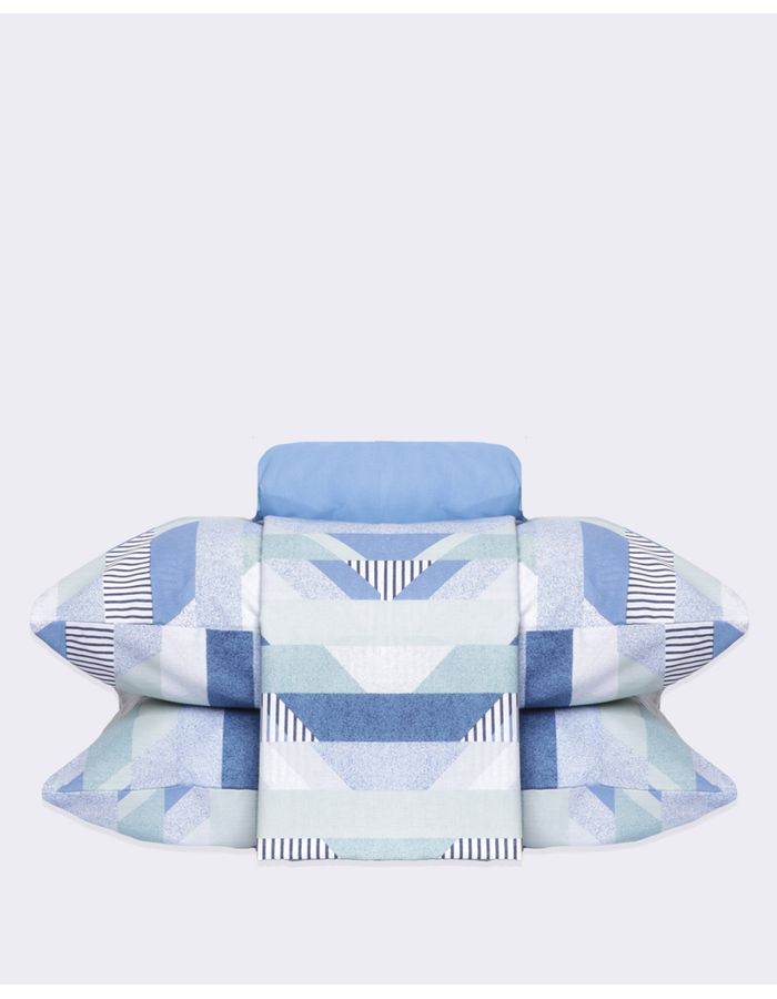 Jg-Cama-Cs-Estamp-Sort-Algo-4-Pc---Azul-Listrado