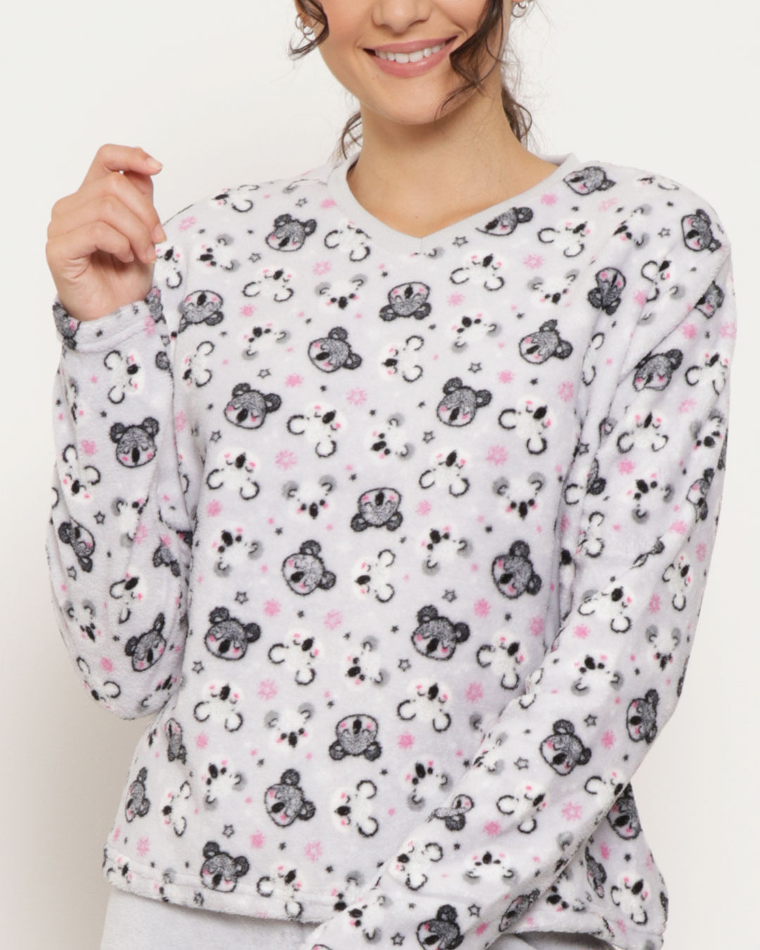 Pijama-Longo-Soft-Decv-Coala---Cinza-Claro