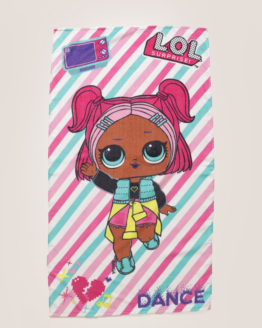 Toalha-Bh-Veludo-70x130-Lol-Dance---Rosa-Claro