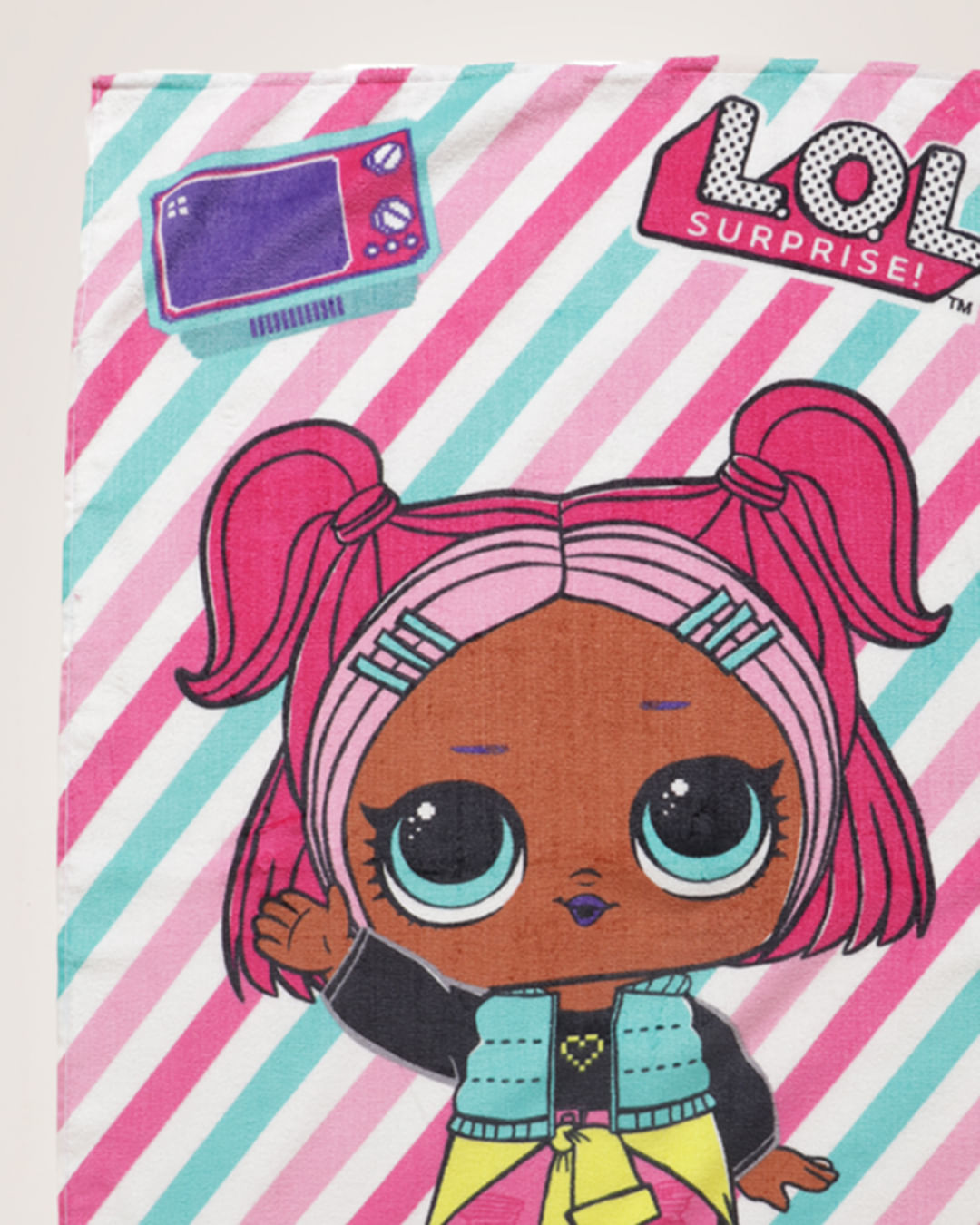 Toalha-Bh-Veludo-70x130-Lol-Dance---Rosa-Claro