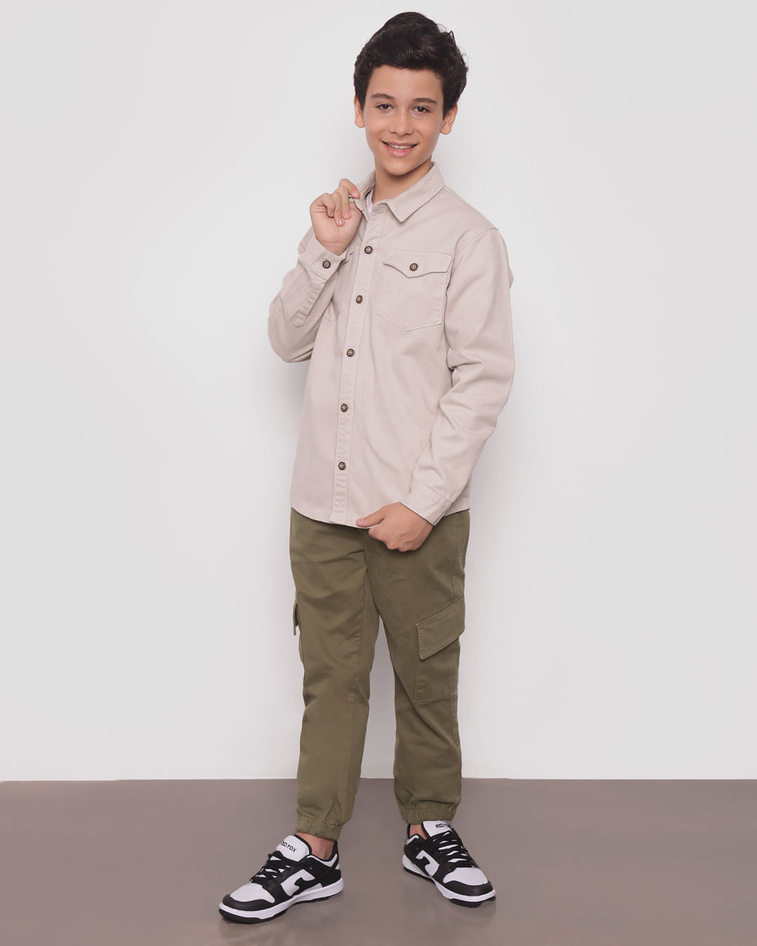 Camisa-Sarja-Ml-8543-Bege-M-1016---Bege-Claro