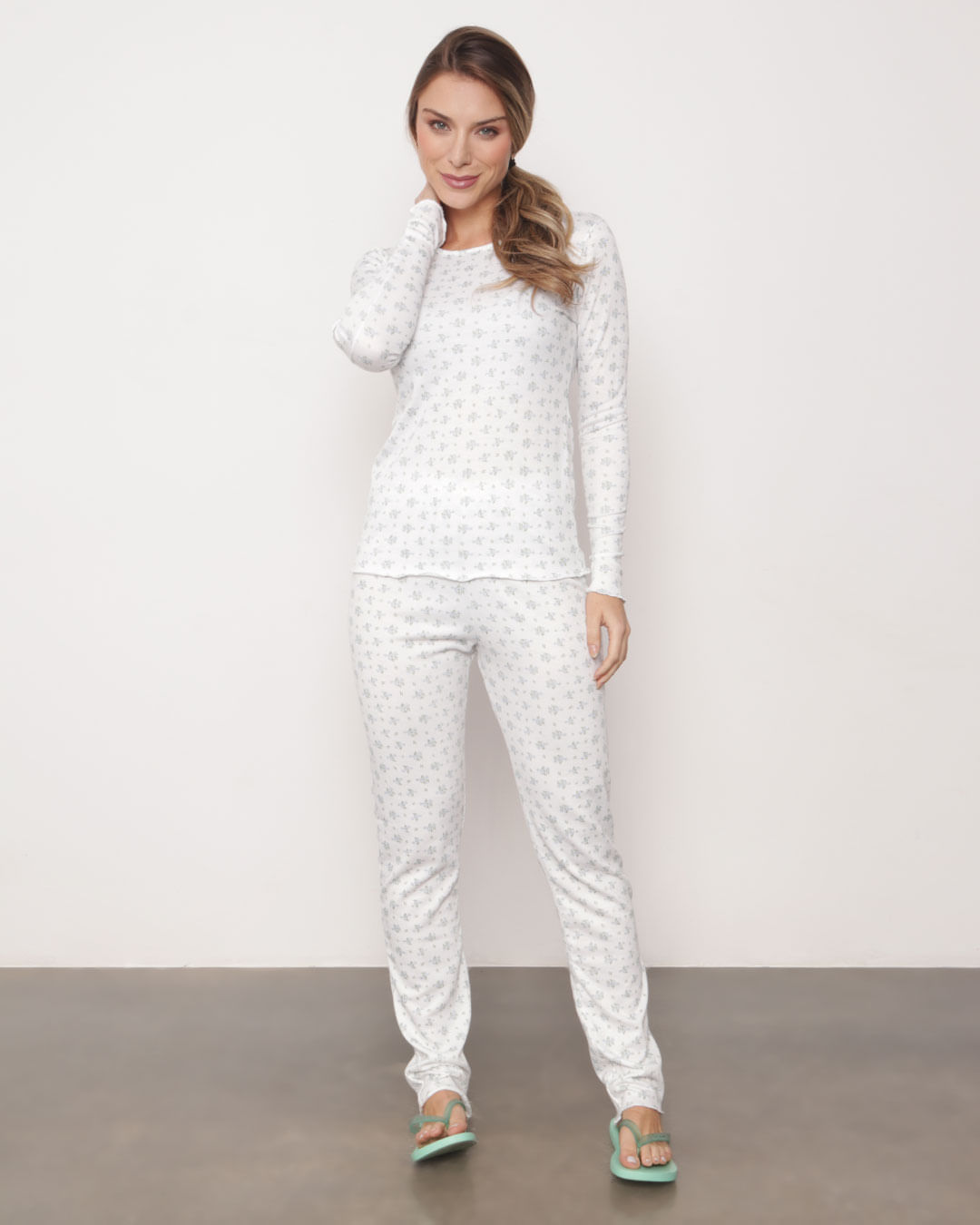 Cp-Pij-Longo-Ribana-Estampado---Branco-Floral