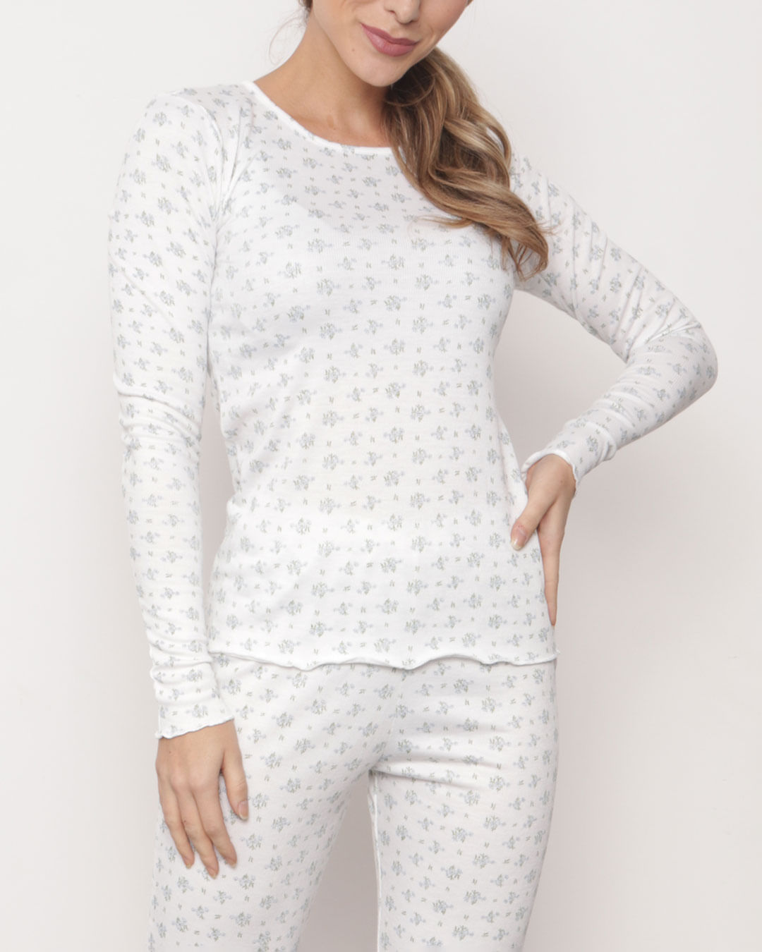 Cp-Pij-Longo-Ribana-Estampado---Branco-Floral