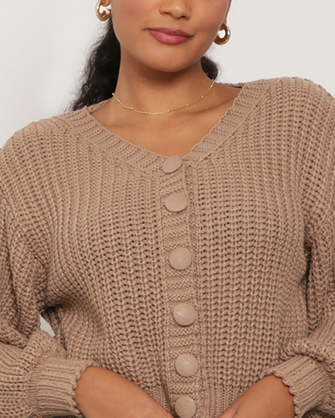 Casaco-Tricot-6270-Aberto-C-Botoes---Marrom-Medio