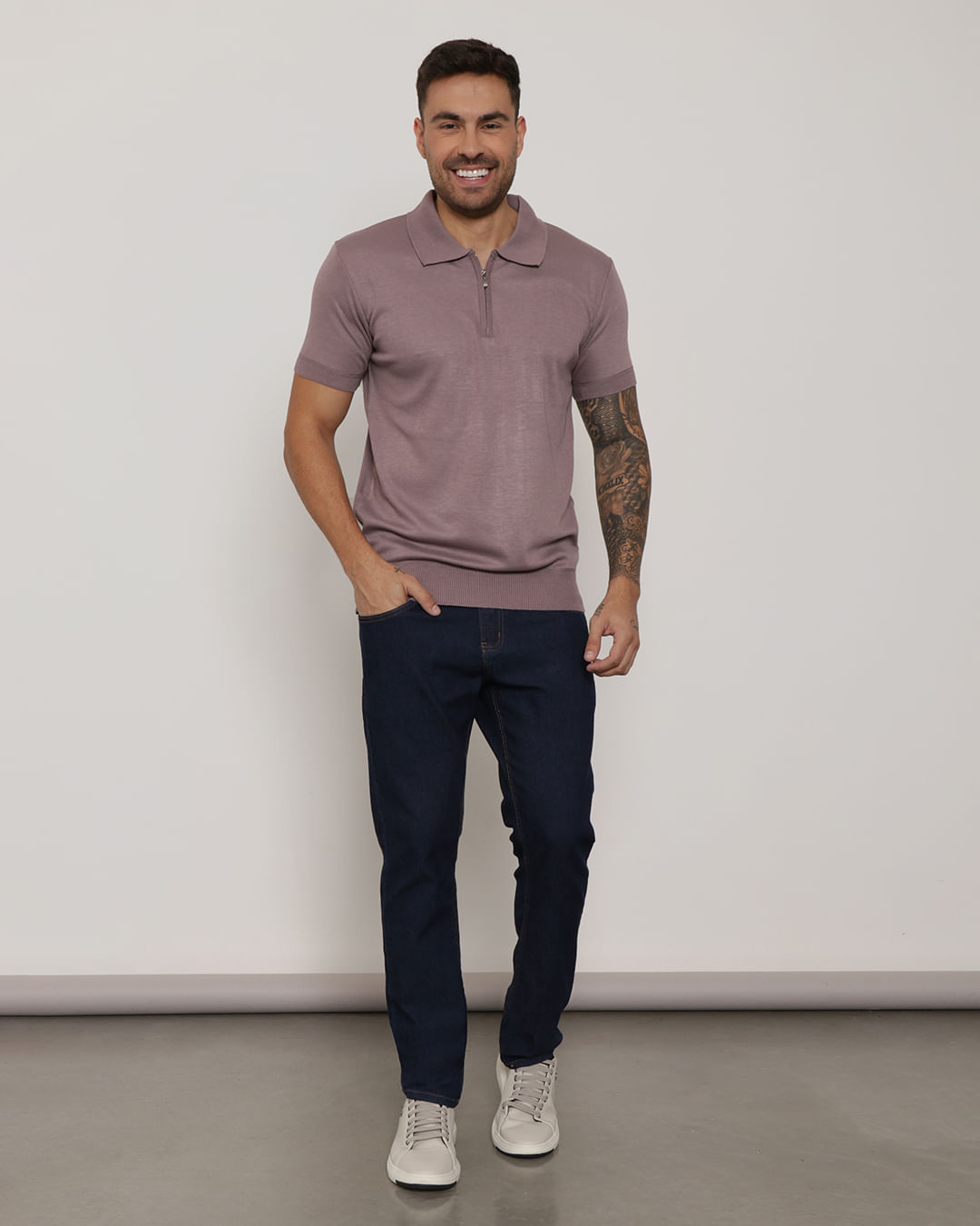 Polo-Tricot-Half-Ac-2-Rose-Cl-Pgg---Rosa-Outros