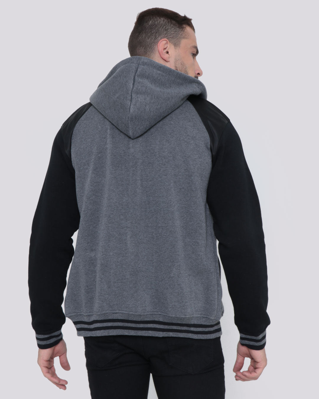 Moletom-Bh01-Bomber-Aberto---Cinza-Escuro