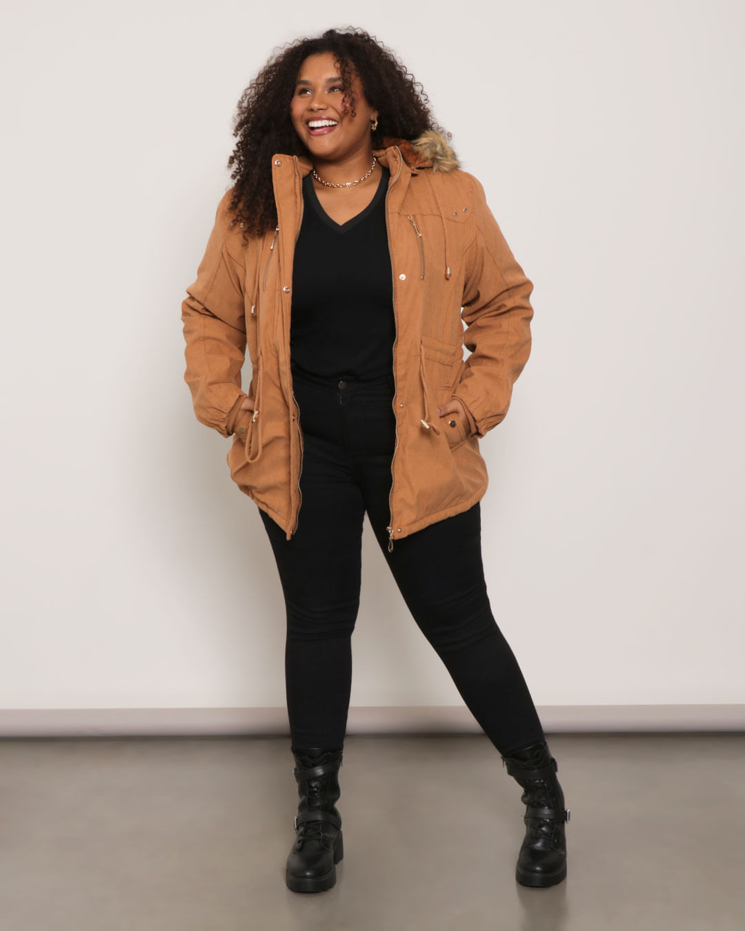 Parka-Com-Pelo-Srj-Fem-Tg-Pfj01---Marrom-Outros