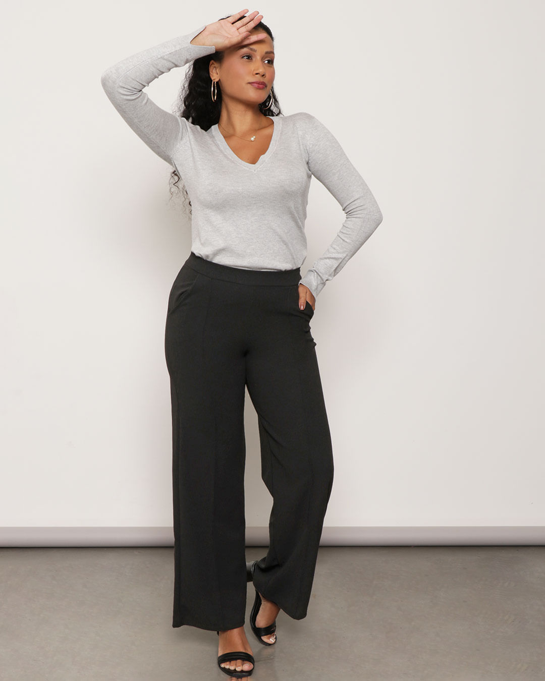 Blusa-Tricot-Tfy1000-Gola-V---Mescla-Medio