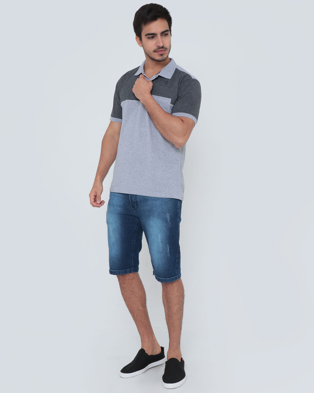 Polo-Ib10020lisarecort-Cinza-Esc-Pgg---Cinza-Medio