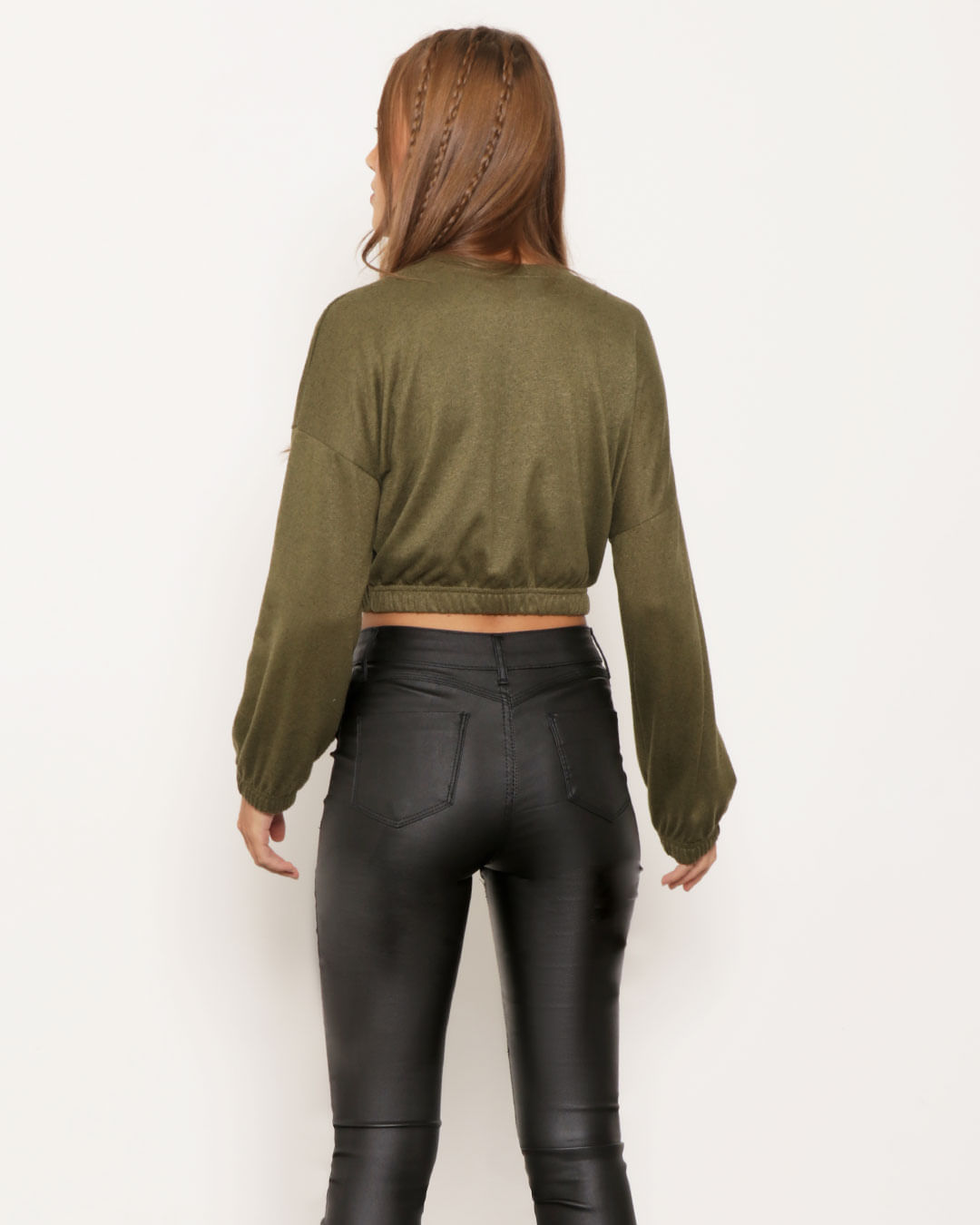 Blusa-Cropped-Ml-3005712-Malha-Mescla---Verde-Escuro