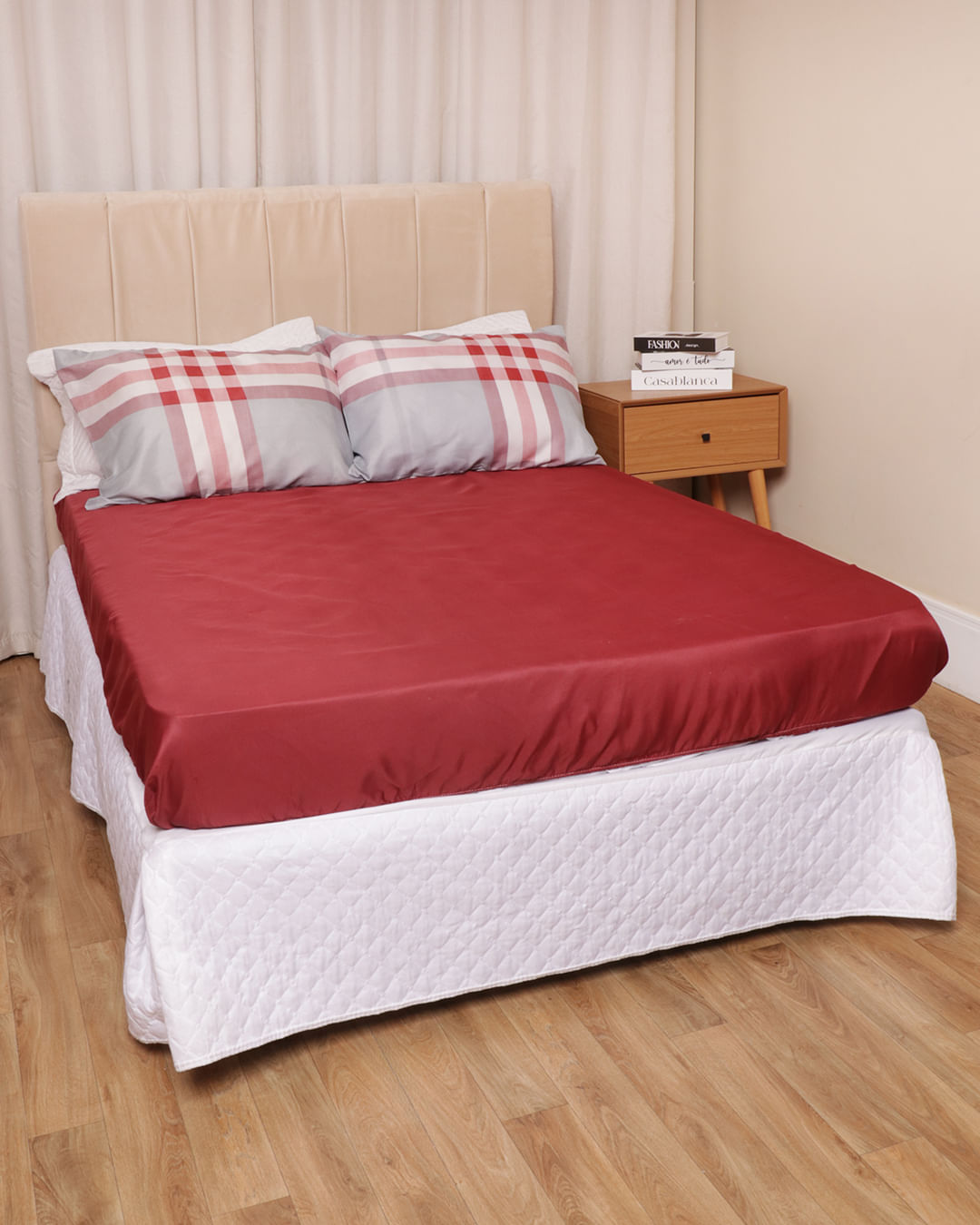 Jogo-De-Cama-Casal-3-Pcs-Moderno-Inv-25---Vinho-Xadrez