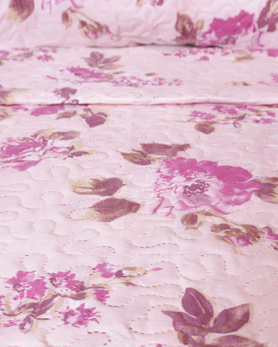 Kit-Colcha-Casal-Ultrassonica---Rosa-Floral