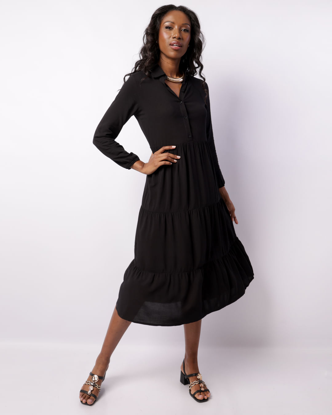 Vestido-Midi-Ml-Viscose-Liso-Pto---Preto