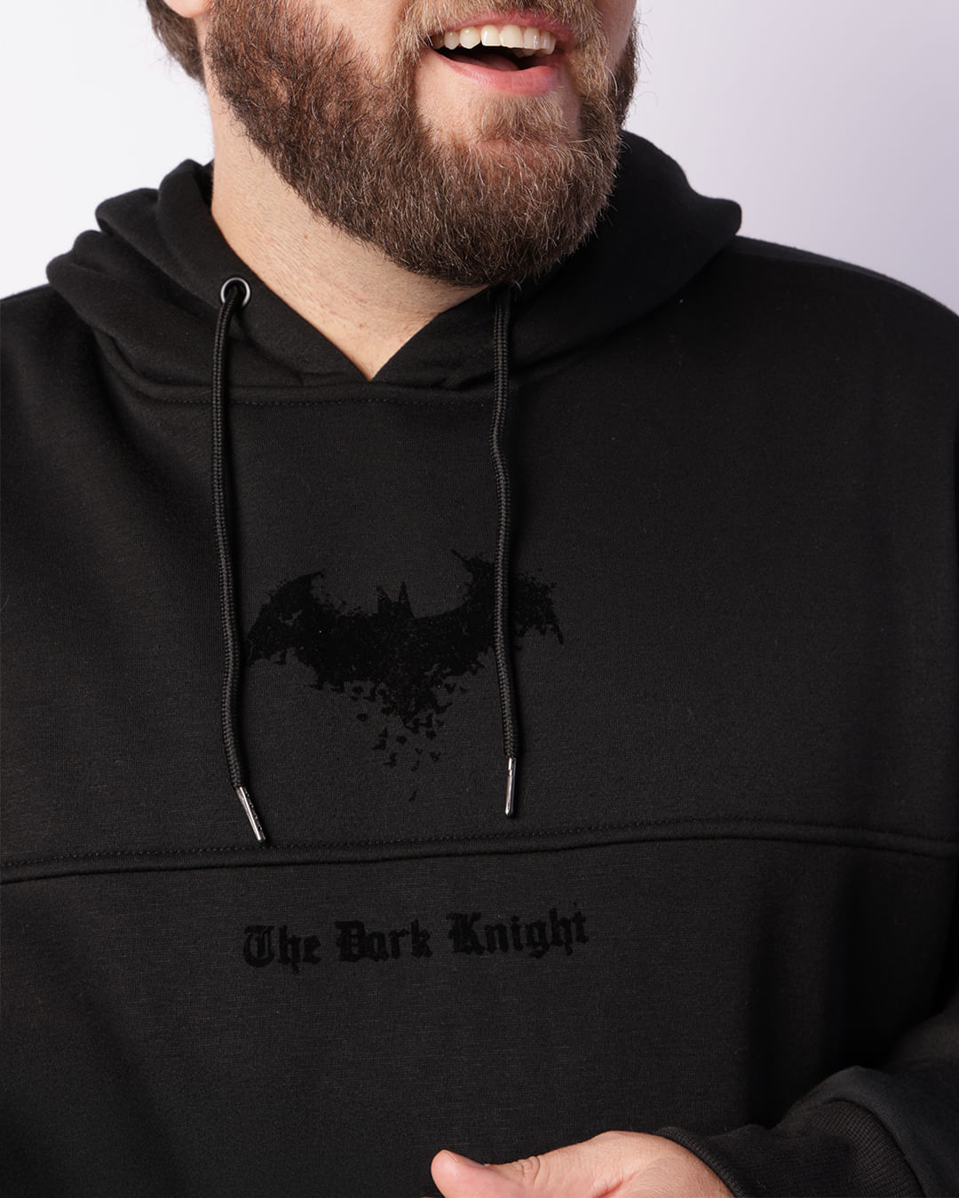 Blusão Moletom Plus Size Masculino DC Comics Batman Preto