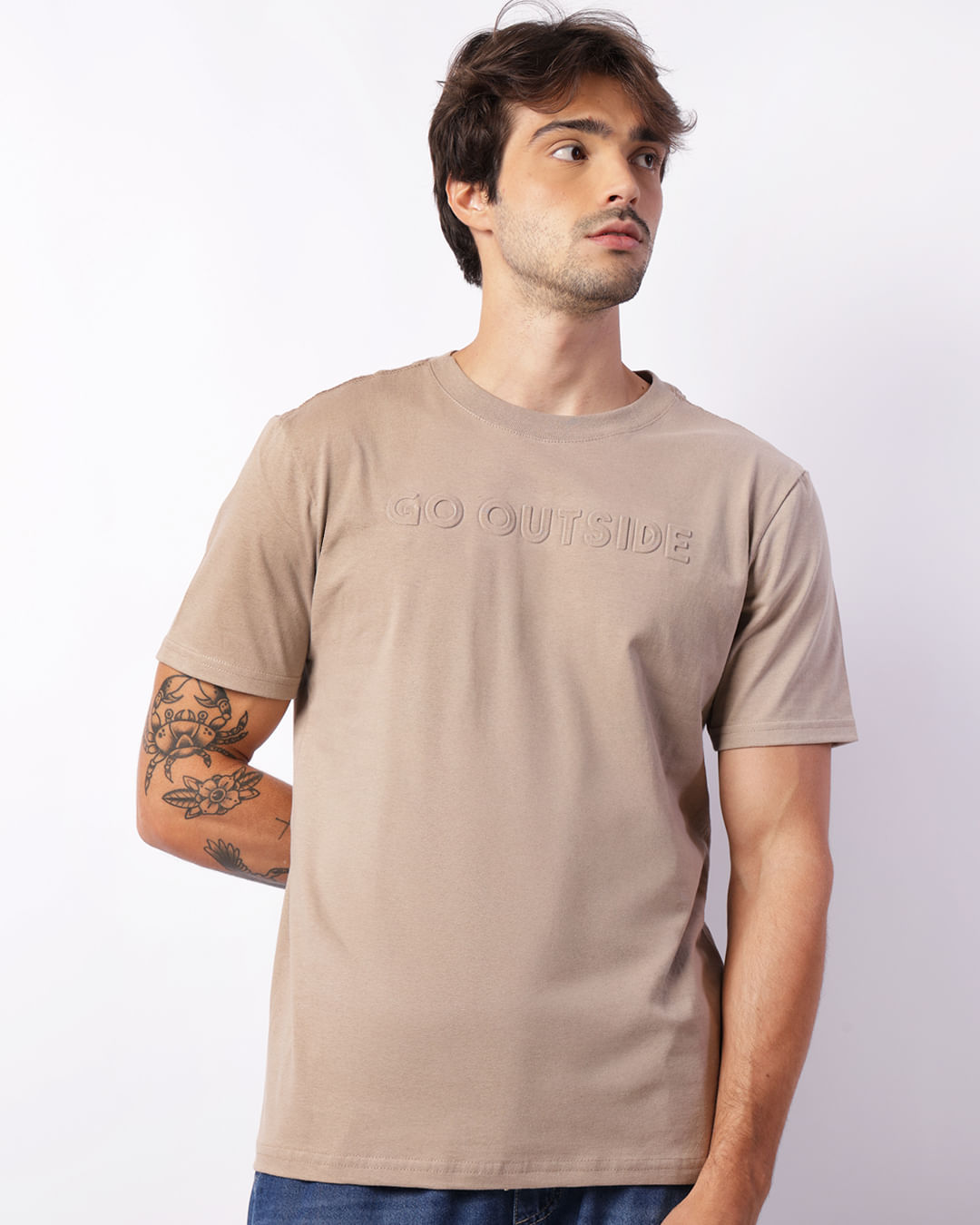 Camiseta-Embossed-Go-Outside-E4182-Bege---Bege