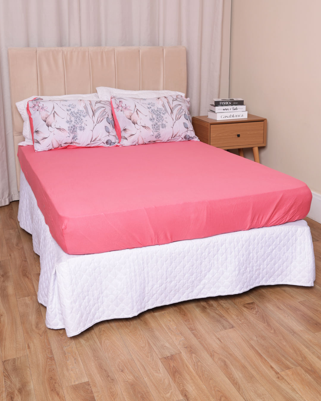 Jg-De-Cama-Cs-Slim-3-Pcs-Romantico---Rosa-Floral