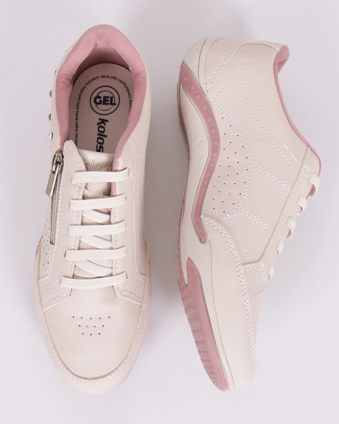 Tenis-Casual-C1294b-0002-Com-Ziper-Sorti---Bege-Claro