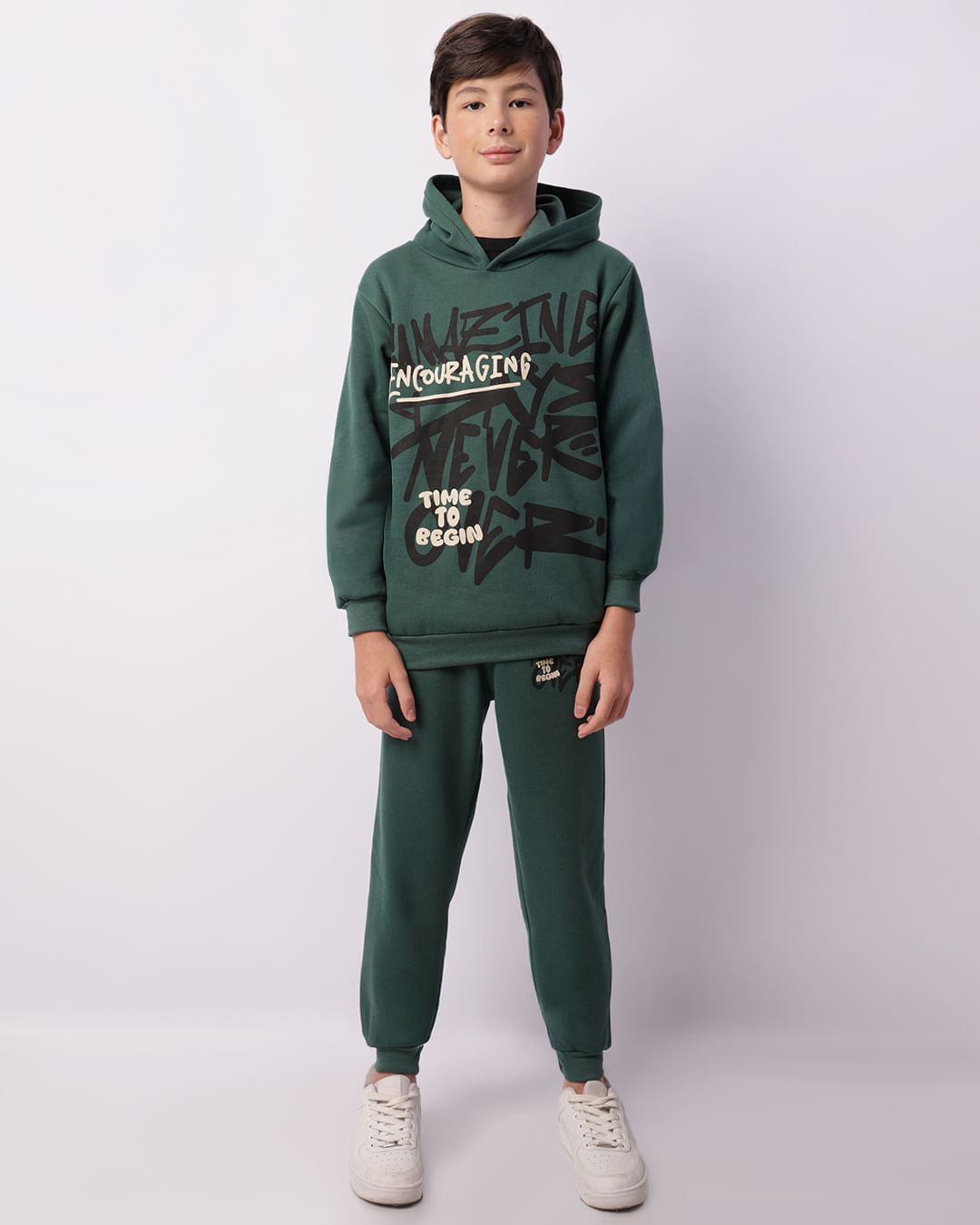 Calça Moletom Juvenil Jogger Verde