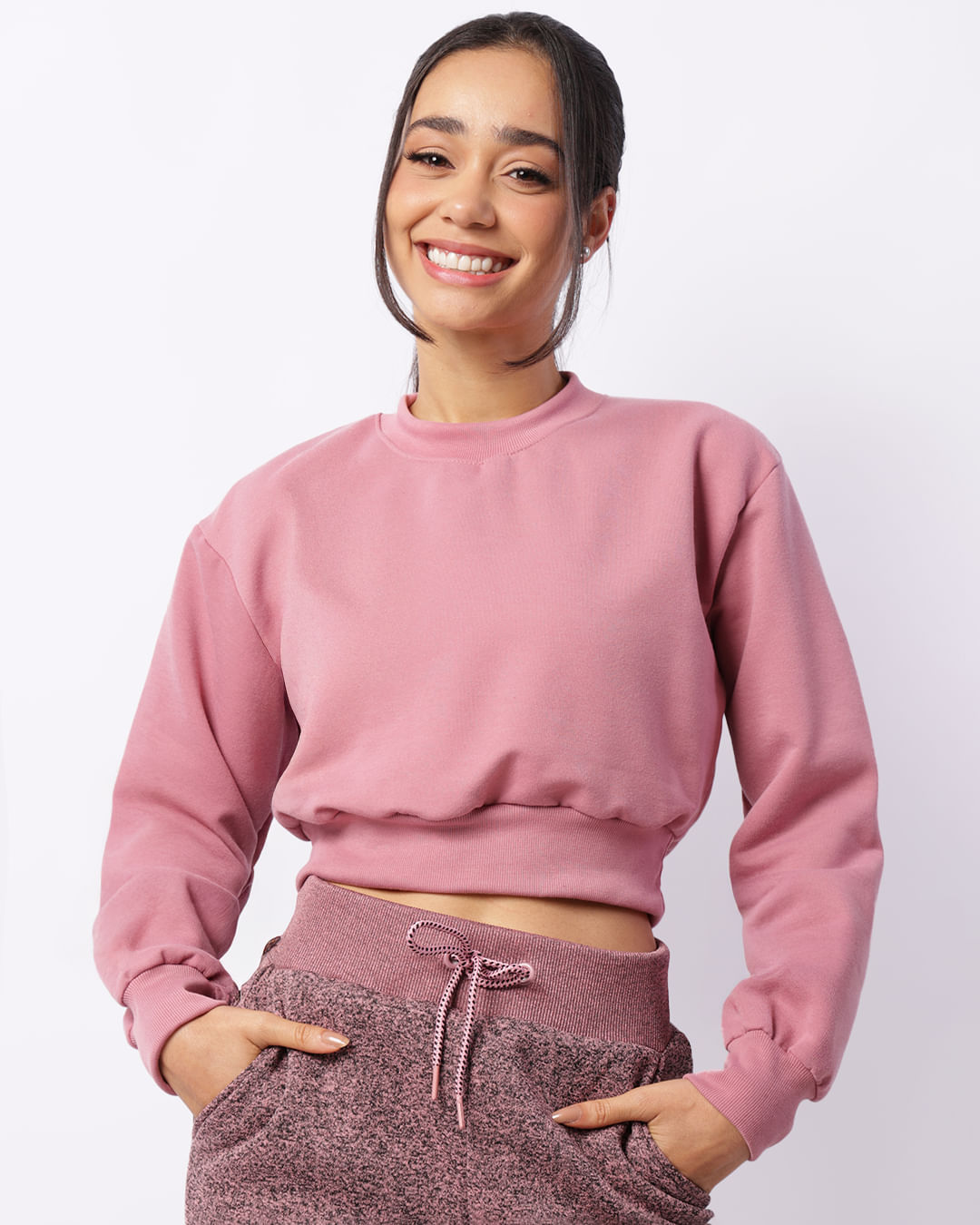 Blusa-Cropped-5020-Moletom-Manga-Longa---Rose
