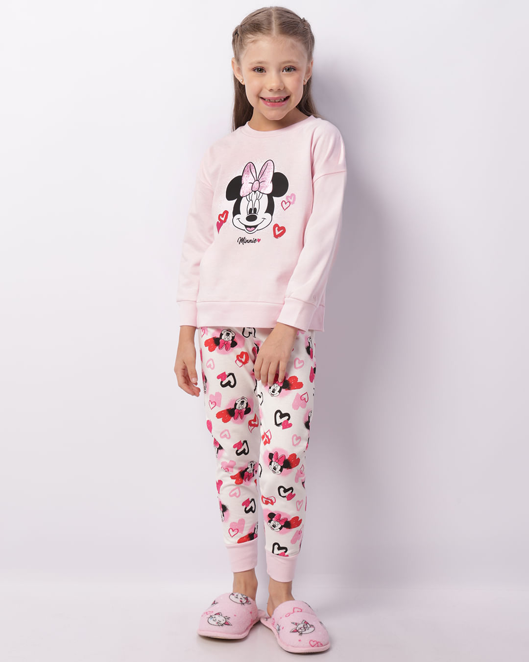Pij-Ml-Infa-110-Minnie-Hearts-Mol-Felpa---Rosa